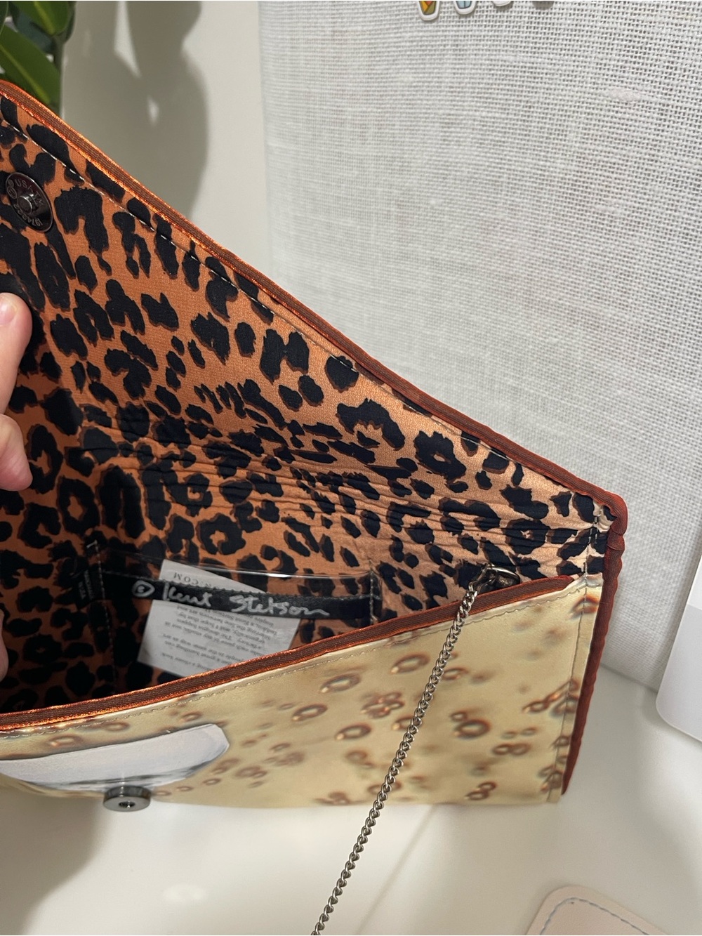 nwot KENT STETSON signed champagne celebration party shoulder bag clutch - Picture 5 of 6